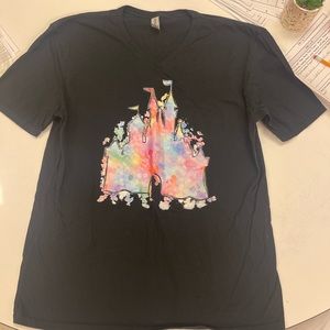 Black v-neck Disney shirt. Size XL. Worn once.